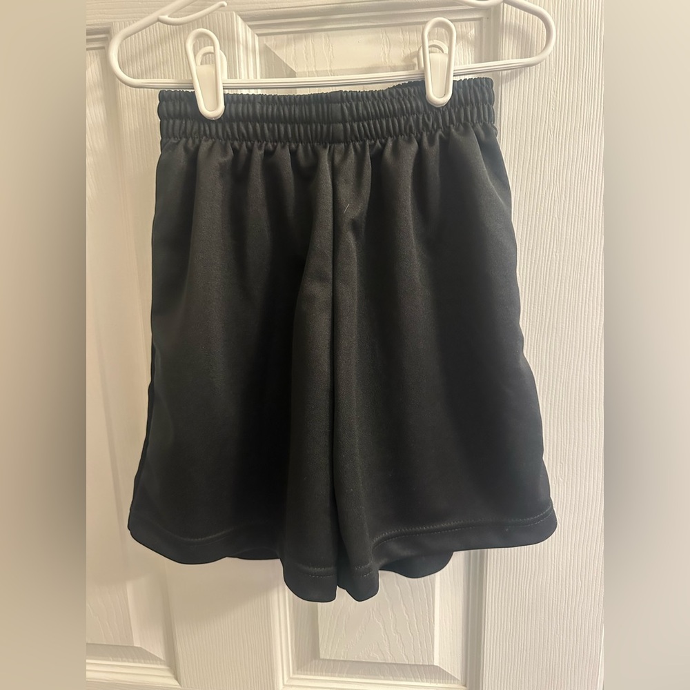 Protime Youth Boys Girls Black Soccer Shorts Size YM Medium Drawstring ELASTIC
